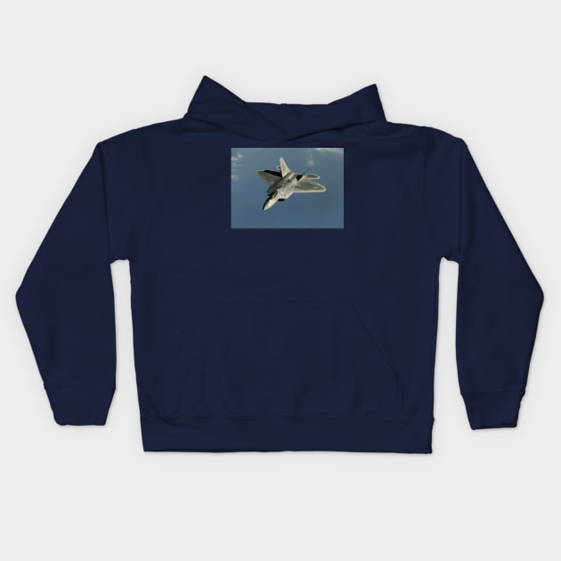 F22 Raptor Kids Hoodie by Aircraft.Lover